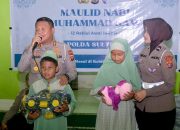 Ditlantas Polda Sultra Gelar Bakti Sosial di Pondok Pesantren Sambut Maulid Nabi & Hari Lalu Lintas Bhayangkara