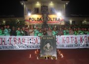 Ratusan Pengemudi Ojol dan Polda Sultra Gelar Aksi Solidaritas untuk Affan : Berlangsung Aman, Lancar dan Damai