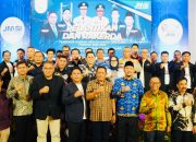 Sinergi Kawal Informasi, Lanal Kendari Hadiri Pelantikan dan Rakerda JMSI Sultra 2025–2030