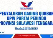 Sambut Iduladha 1447 H, DPW Perindo Sultra Kurbankan 5 Ekor Sapi untuk Warga dan Pengurus