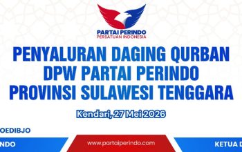 Sambut Iduladha 1447 H, DPW Perindo Sultra Kurbankan 5 Ekor Sapi untuk Warga dan Pengurus